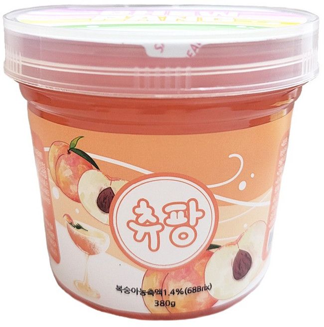 츄팡 복숭아 팝핑보바 국내산 380g, 1개