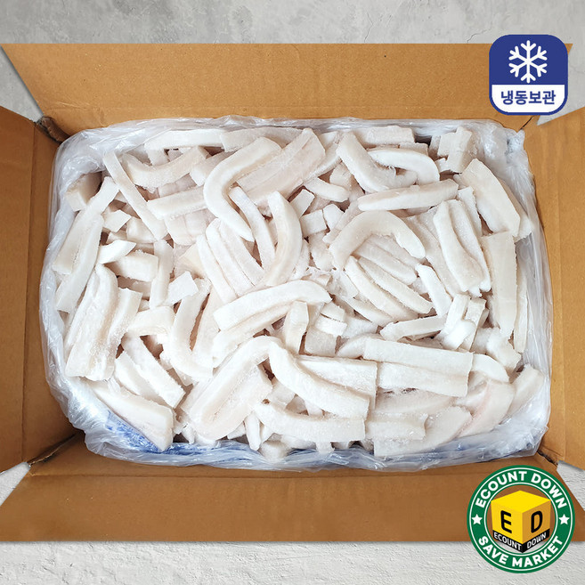 대왕오징어 4kg 튀김용 몸채 무라사키 냉동오징어채 페루/칠레, 몸채살 4kg, 1박스, 몸채살 4kg