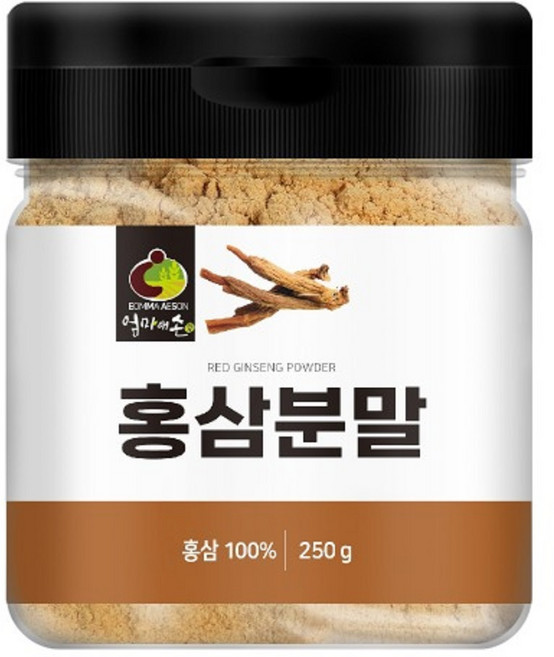 국산 홍삼 분말 250g 가루 사포닌 진세노사이드 무색소 무방부제 무첨가물 건강 선물, 1개