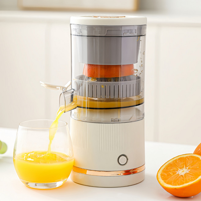 Mochae 무선 휴대용 원액기 가정용 레몬 착즙기 자동 주스기 슬로우주서기 부엌 소형 과일 분리 과즙기, 녹색