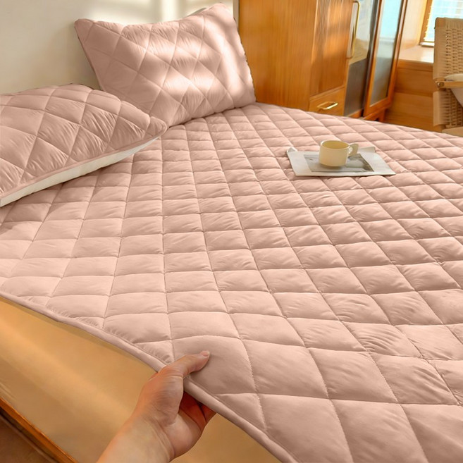 소네몽 사계절 침대패드 알러지케어 고정밴드, 핑크