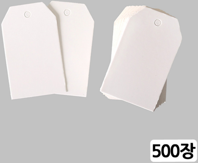 [모핸] 종이 라벨텍(네임택)-육각(500장), 3*5 미니육각 화이트
