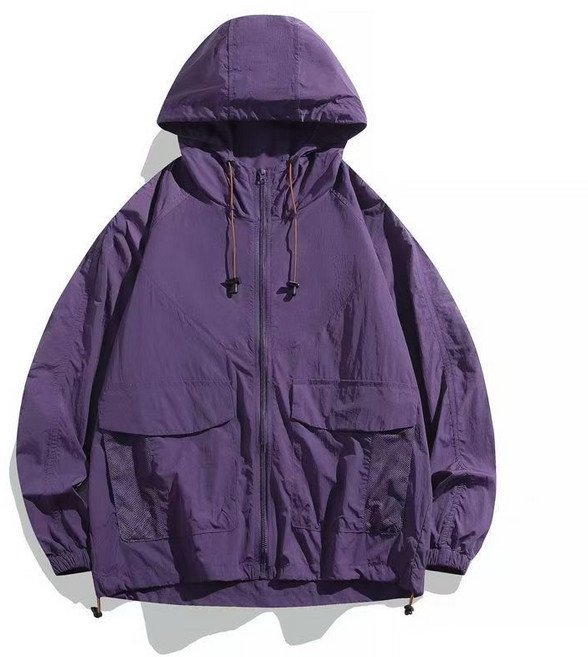 風扇服 空調衣 防曬衣 男女薄款 防紫外線, 1個, 紫色（單獨衣服）4XL