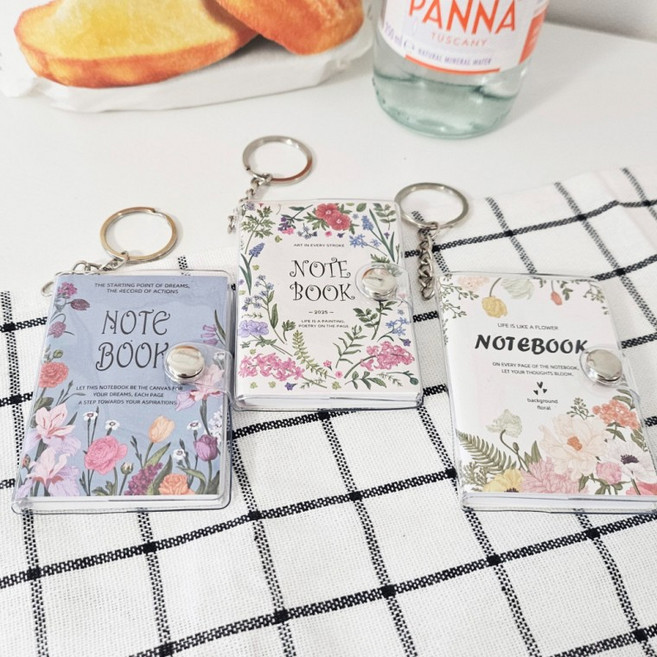 휴대용 미니 수첩 노트 책 필사노트 키링, 상세페이지 참조, 상세페이지 참조