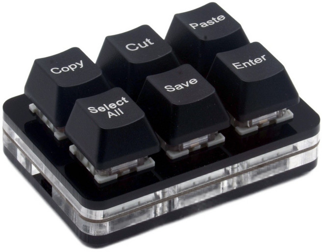 매크로 키패드 복붙 키보드 기계식 편집 복사 저소음, 아니요, 카이화 박스 화이트 스위치 (중량 분절), 블랙 키보드 영어 인쇄