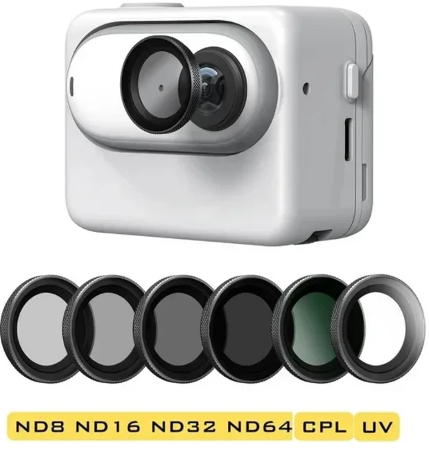 호환 aMagisn Insta 360 Go3S Go 3S 3 2 렌즈 필터 ND 세트 CPL ND16 ND32 액세서리용 UV 광학 유리, 07 For Go3 2 Filter Kit