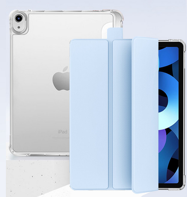 모할랩 아이패드 클리어 애플펜슬 수납홀더 케이스 + 다꾸 스티커, 03 스카이