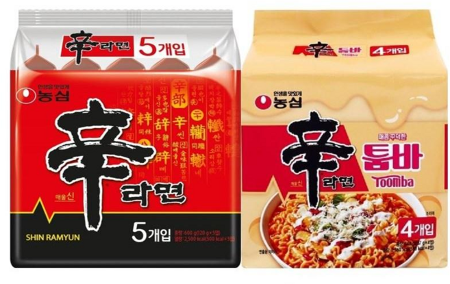 농심 신라면5p + 신라면툼바4p, 1세트