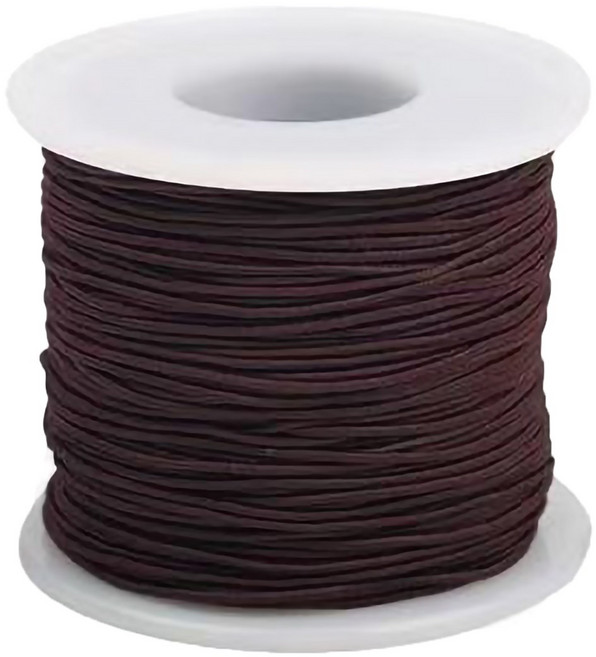 컬러 고무줄 롤 1.2mm 대용량 50m, 커피