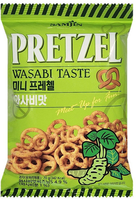 삼진 미니 프레첼 와사비맛70g 인기간식 안주, 70g, 1개