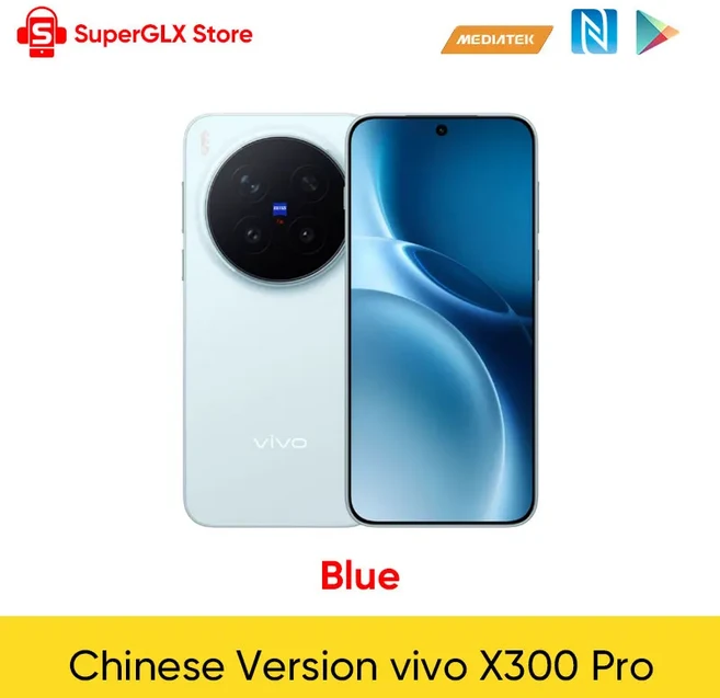 오리지널 비보 X300 프로 5G 스마트폰 미디어텍 디멘시티 9500 6.78인치 120Hz AMOLED 스크린 200MP APO 슈, 01 China Mainland, 03 12GB 256GB, 04 Blue, 256GB