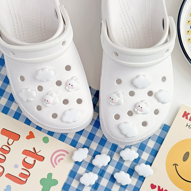 퍼니펀 토끼 구름 파츠 세트 10P 화이트