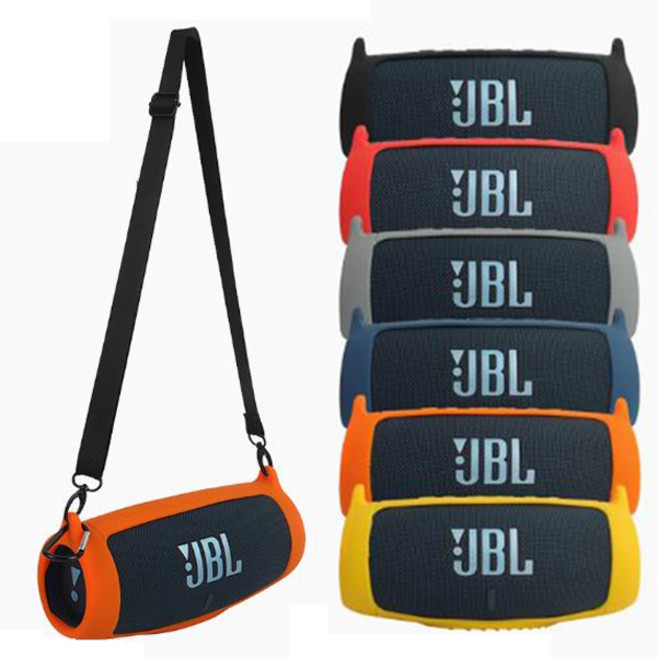 JBL Charge5 차지5 호환 실리콘 범퍼 케이스 소프트 커버+스트랩+카라비너, 1개, JBL Charge5 전용, 핑크