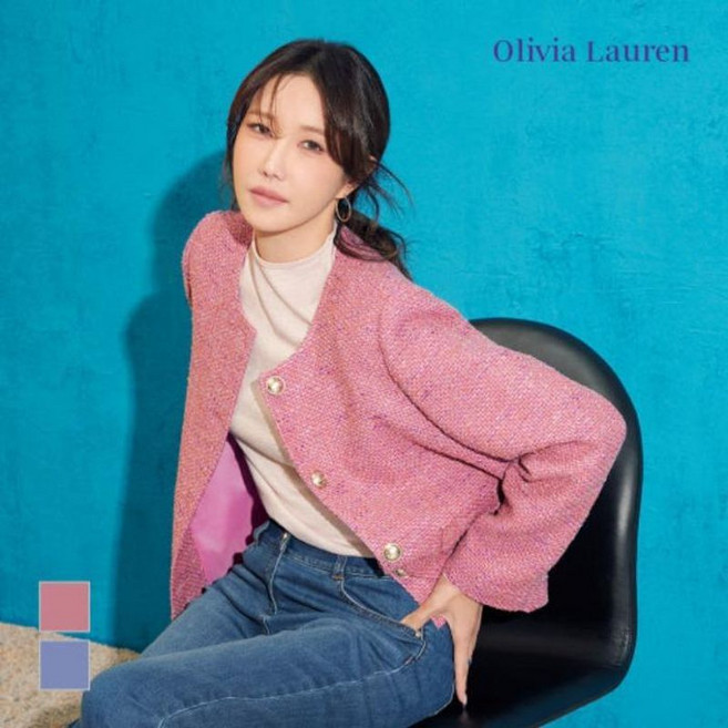 올리비아로렌 여성용 라운드넥 팬시 자켓 VOPFU4S1311