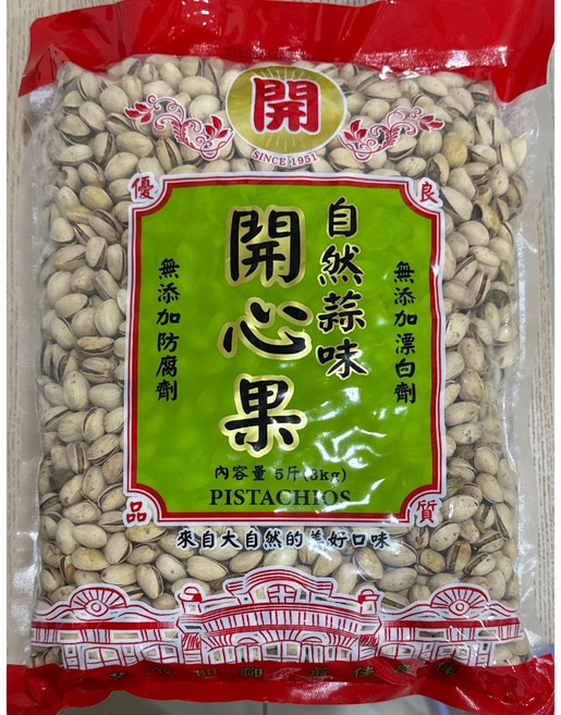 聯華 開心果 5斤裝 原味 蒜味, 1個, 開心果蒜味 聯華新包裝