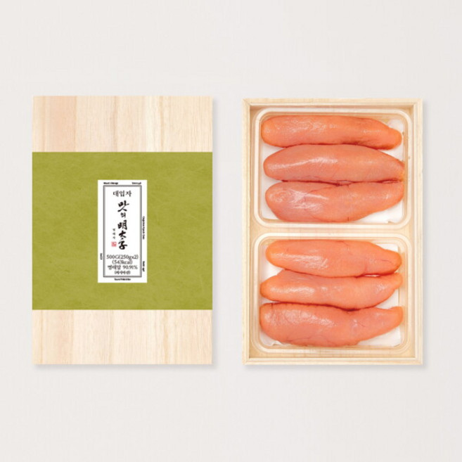 [맛의명태자] 온전명란 명란 대입자 500g 고급 온명란 젓갈 백명란 무색소, 1개