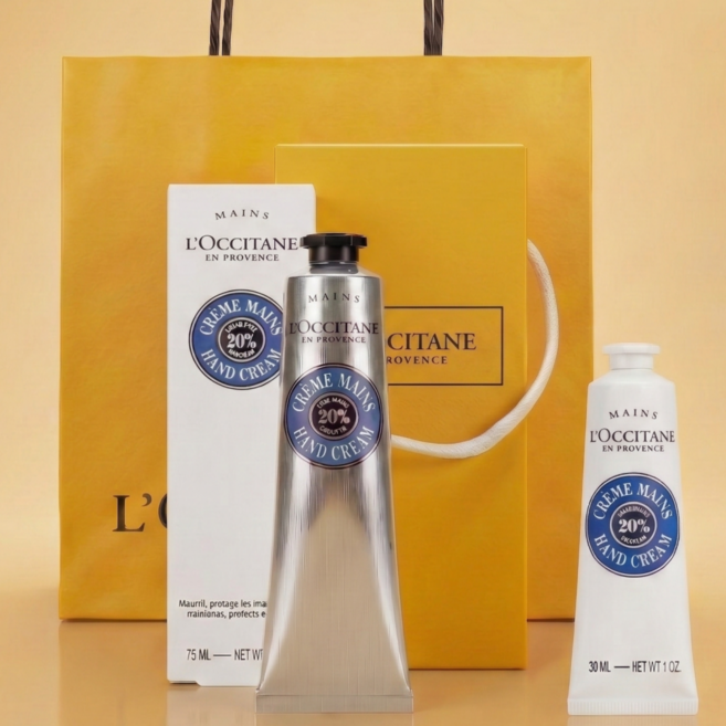 록시땅 핸드크림 선물용 시어버터 75ml 기프트팩 (본품+선물포장+쇼핑백) & 30ml, 1세트