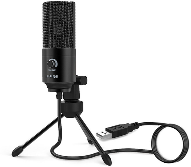 FIFINE new K669 PC USB 콘덴서 마이크 K669B 화상회의 온라인수업 게임 유튜브 촬영, 상세페이지 참조