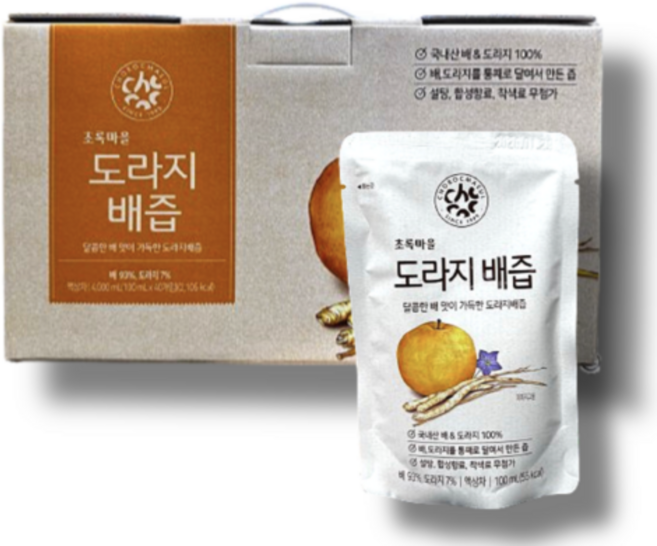 [초록마을] 국산 도라지배즙, 4L, 1박스