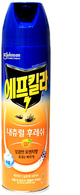에프킬라 모기 스프레이 내추럴후레쉬 오렌지향, 500ml, 1개