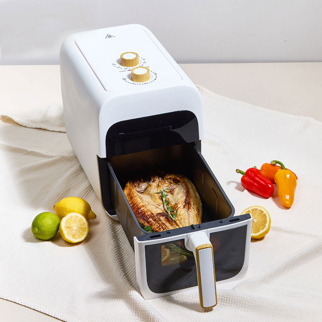 보랄 더 셰프 와이드 에어프라이어 6L, WHITE, BR-AF5200