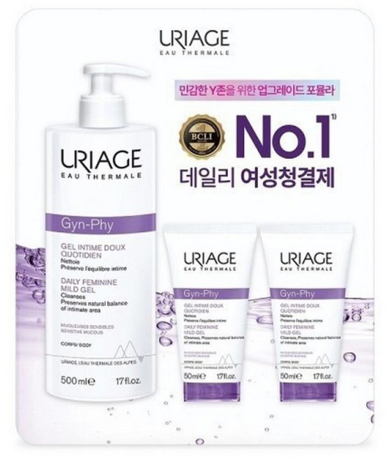 유리아쥬 진피 데일리 여성청결제 500ml+50mlx2, 3개