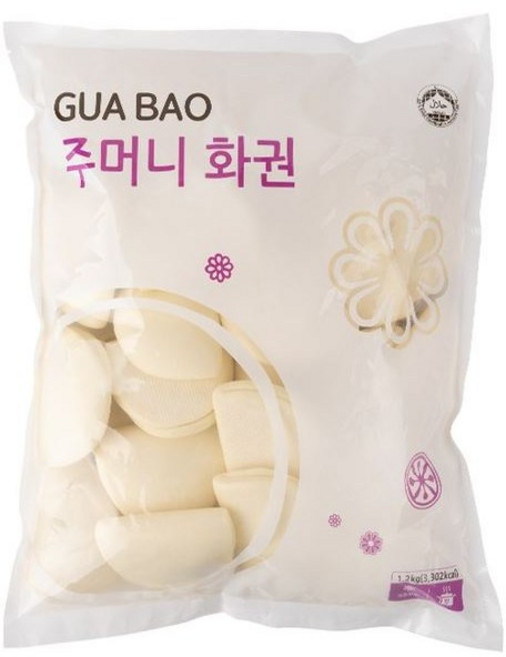 오너트리 바오번 주머니 꽃빵 1.2kg 1개 쌈빵 글러브빵 플라워롤 고추잡채 화권, 3개