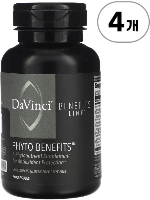 다빈치 래버러토리 베네핏 라인 파이토 베네핏 DaVinci Laboratories Benefits Line Phyto Benefits 60정, 4개 - 쿠팡