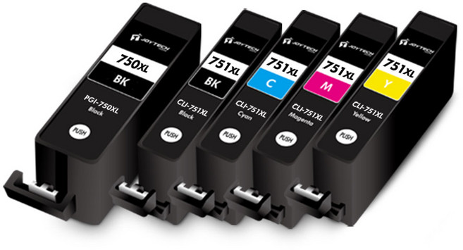 잉크다파라 캐논 호환잉크 PGI-750 CLI-751 XL, 대용량/5색, 1세트