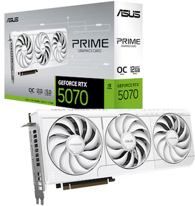 ASUS PRIME 지포스 RTX 5070 WHITE OC D7 12GB 인텍앤컴퍼니, 단품