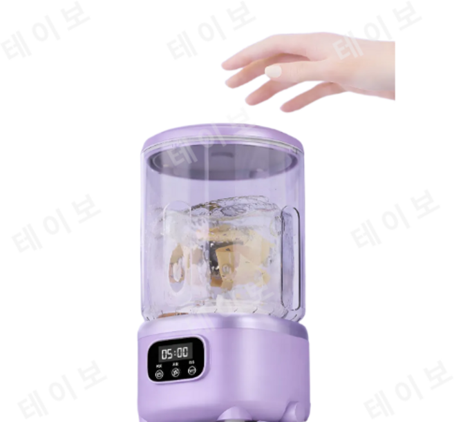 Garrl 자동 탈수 세탁기 소형 탈수기 무선 충전용 세척 탈수 올인원 2L용량, 핑크색