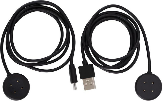 BTFO 구글 픽셀 워치 2/3용 충전 케이블 2개 3.3피트/1m 마그네틱 USB-A/C 고속 코드 스마트 워치용 교체 블랙 160987, BTFO 구글 픽셀 워치 2/3용 충전 케이블 2개,