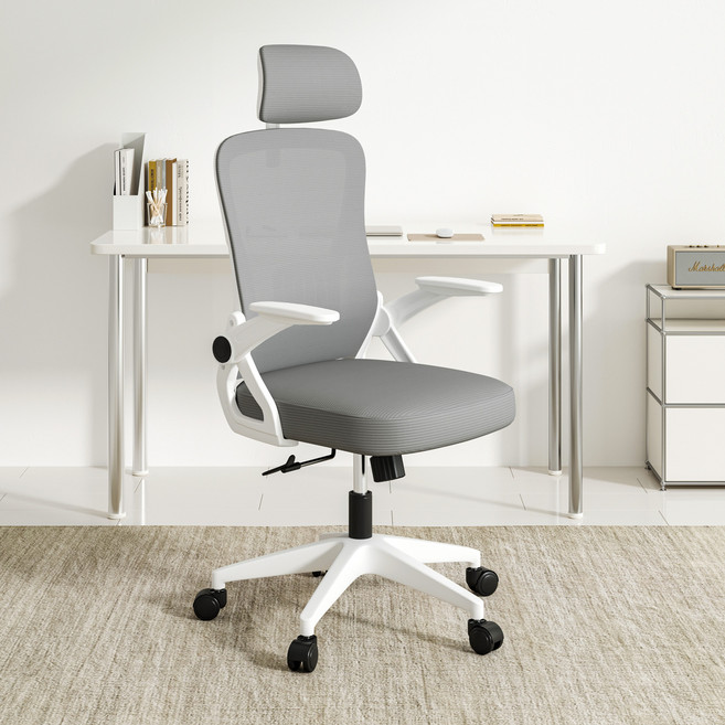 하이피러브 사무용 메쉬 컴퓨터 의자, 그레이