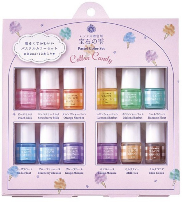 파디코 코튼 캔디 레진용 파스텔 컬러 12색 세트
