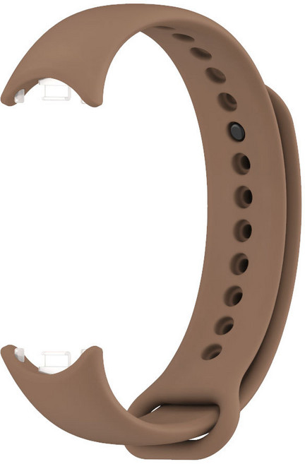 샤오미 미밴드9 미밴드8 투명 컬러 스트랩 실리콘 TPU 7가지 색상, 브라운