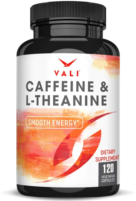 VALI 카페인 50mg L 테아닌 100mg 스마트하고 부드러운 에너지 집중력 카페인 Nootropic, 1개, 120정 - 쿠팡