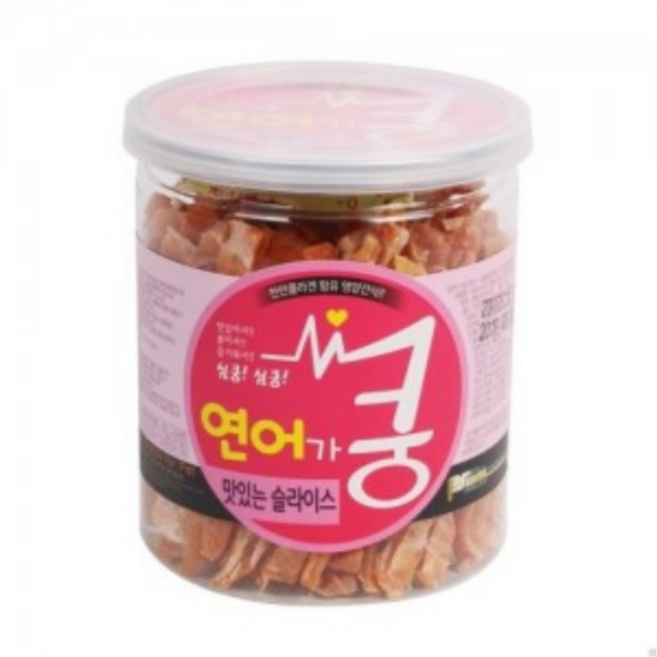 브리더랩 강아지 슬라이스 건조간식 200g, 연어가쿵, 2개