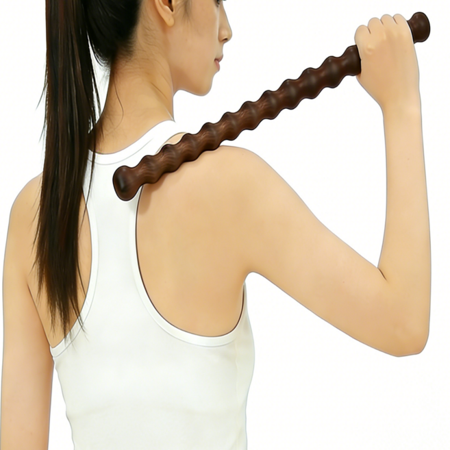 HJM 우드 전신 마사지 안마 스틱, BR01_M, 1개