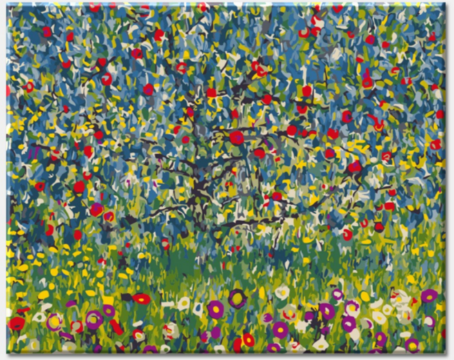 (국내배송/당일출발) diy 명화그리기 물감 2세트 J19 클림트 사과 나무 아크릴 색칠하기 그림 인테리어 액자 풍경화