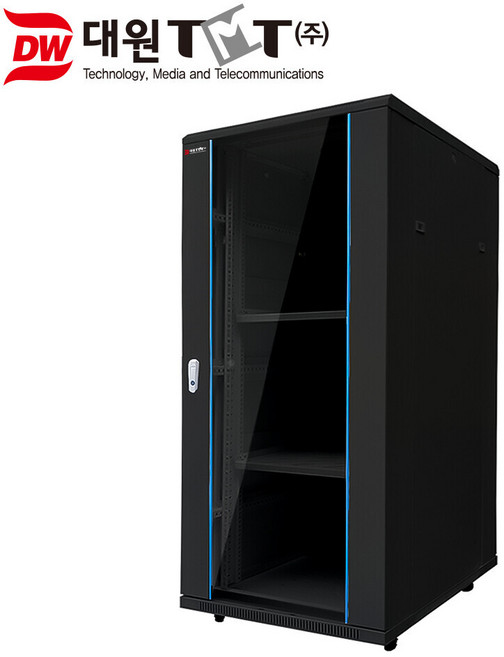 대원 허브랙 27U H1400xD800xW600 통신 서버랙 CCTV, 블랙 선불, 1개