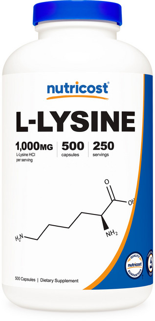 nutricost L-賴氨酸膠囊, 500顆, 1個