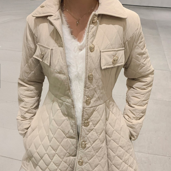 떳다그녀 프리실라 퀼팅 패딩 원피스 자켓