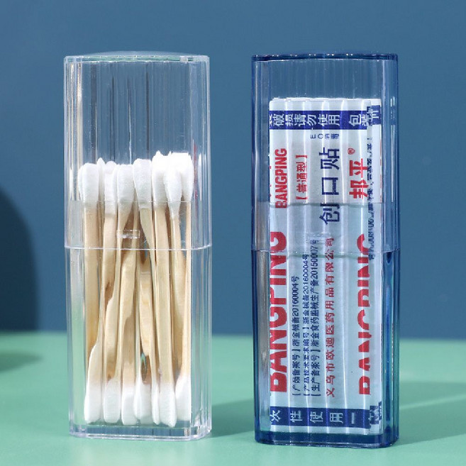 휴대용 면봉 케이스 요지 치실 보관함 투명 소품 수납