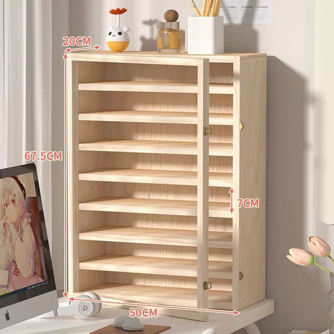 바다봄 키보드보관함 키보드진열대 컴퓨터 수납 진열대, 1개, 8층 키보드 전시장 합판문