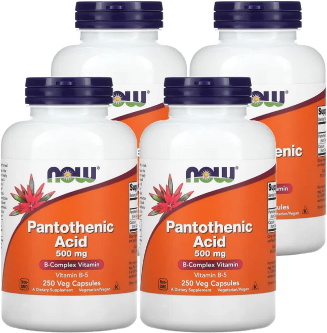 나우푸드 판토텐산 500mg 250베지캡슐, 250정, 4팩 - 쿠팡