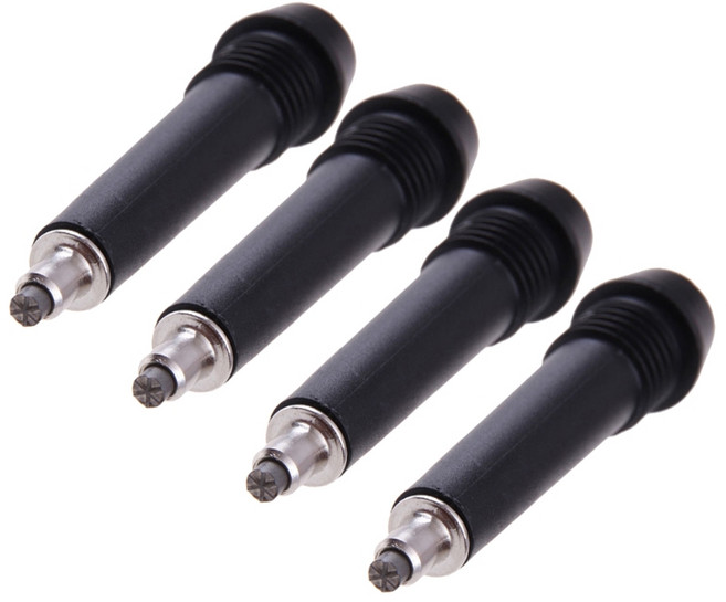 4Pcs 텅스텐 카바이드 워킹 스틱 팁 트레킹 지팡이 막대 알펜스톡 교체 액세서리 등산용 예비 부품, 01 Black