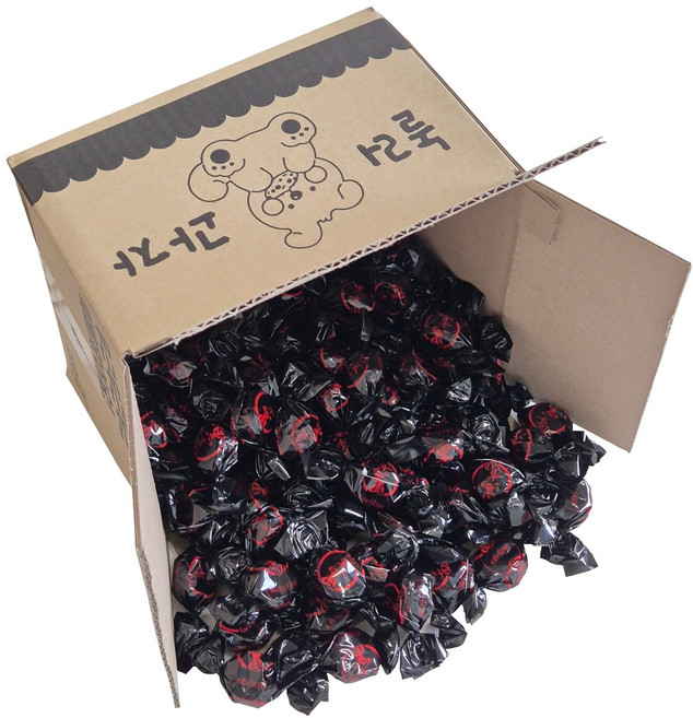 [놀러과자] 카수가이 구로 아메 흑설탕 사탕 대용량 개별포장, 200개, 7.6g