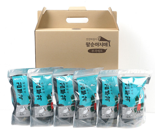 강화 왈순아지매 찹쌀 김부각 40g 6팩세트 추석선물, 6개
