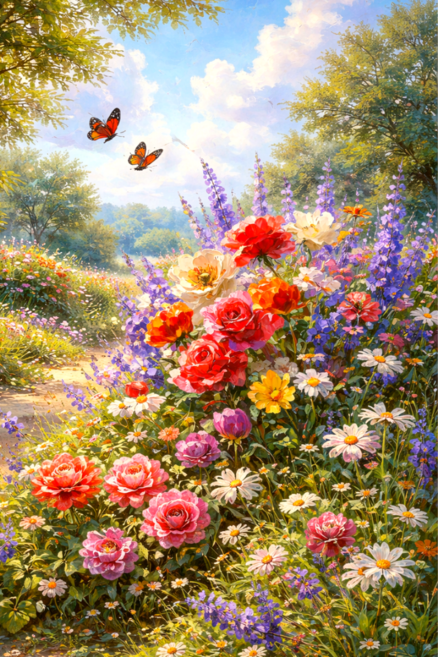 앤드 DIY 보석십자수 액자형 보석 십자수 세트 40X60cm, 1세트, S010