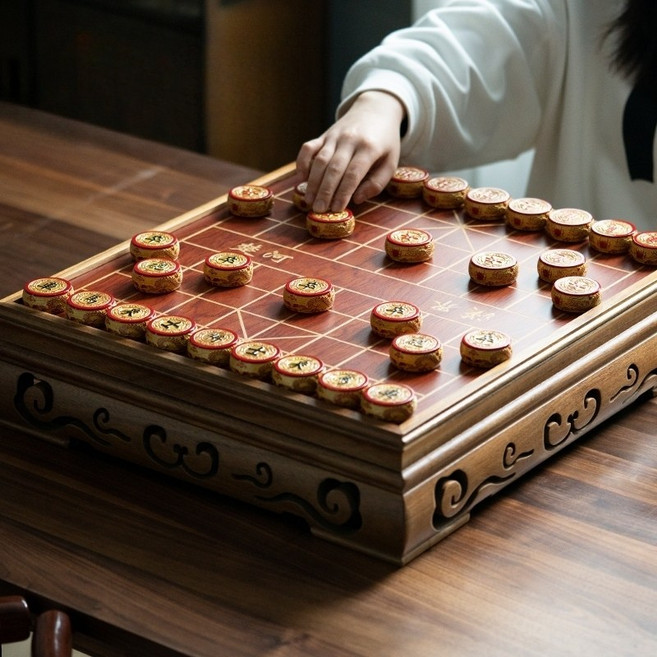 고급 원목 장기판 취미 나무 목재 장기알 세트, 12. 나인드래곤 골든피비 세트